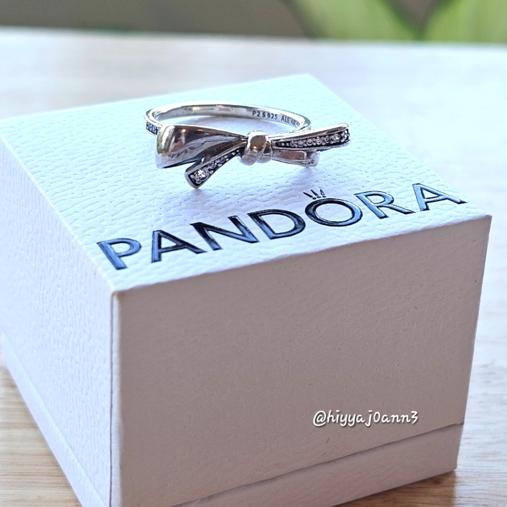 Authentic PANDORA-PANDORA Brilliant Bow Ring Size 9